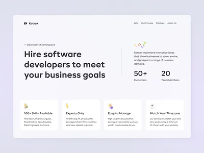 Website - homepage coding company design developers gradient homepage landing ui ux uxui