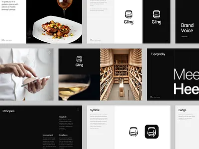 Gling, Beverage App Brandbook app logo beverage app digital sommelier elegant app luxury brand guidelines luxury identity premium app premium brand guidelines premium identity sommelier sommelier app sommelier identity sommelier logo whiskey app whisky app wine app