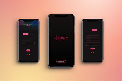 Minimal Music UI branding design illustration minimal professional ui