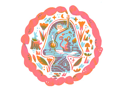 Mouse House design illustration texture