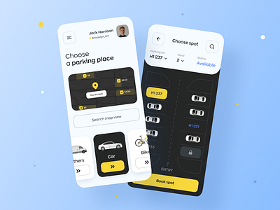 Parking Lot Mobile App app car design find icon ios menu mobile mobile app mvp parking parking app phone ronas it ui ux vehicle