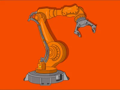 Robotic Arm Illustration. design graphic design illustration