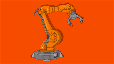 Robotic Arm Illustration. design graphic design illustration
