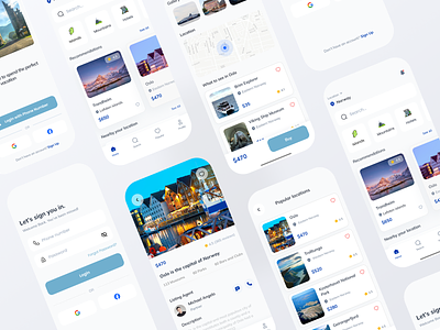 Travel mobile App assistant clean dashboard design europa home screen hotel ios material minimalistic mobile app mobile design oslo pay chart tourists travel app travels travels app ui ux