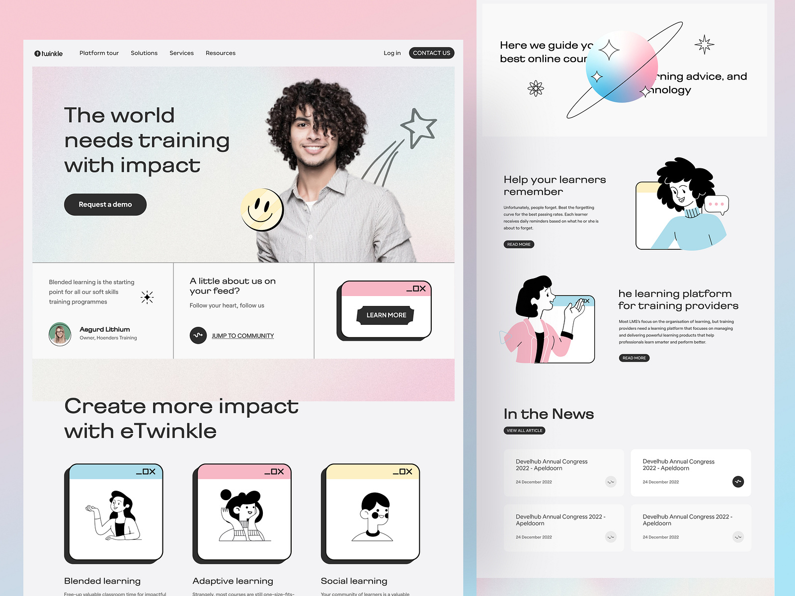 Twinkle | E-Learning Website Exploration ️🔥 by Twinkle on Dribbble