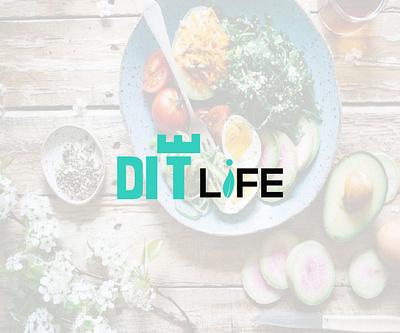 DIET LIFE design flat illustration illustrator logo minimal vector