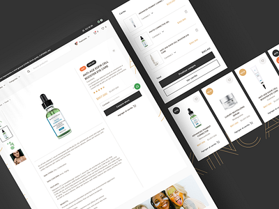 E-commerce - Eglé adobexd broadway card care cart clinic componets copper design e commerce figmadesign gold health product skin skincare ui uiux ux webdesign