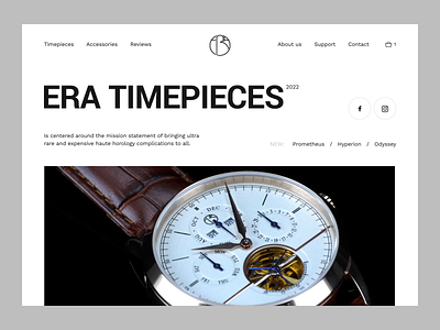 Eratimepieces Redesign animation clock concept hand watch homepage landing page luxury motion motion graphics promo store timepieces ui ui design web website wrist watch
