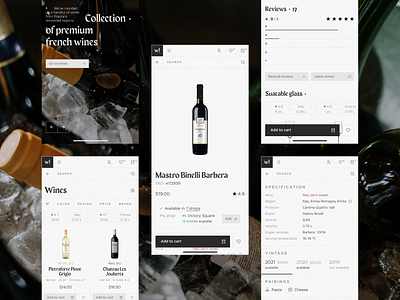 Wine Store ✦ UX/UI design design ecommerce eshop ui ux wine