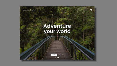 Landing Page Adventure adventure app branding company design icon illustration logo ui ux vector