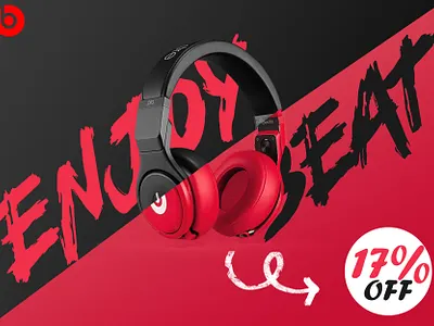 BEATS HEADPHONE Poster! adobe adobe illustrator adobe photoshop banner branding design flat design graphic graphic design graphics logo online poster poster