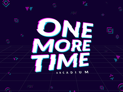 Weekly Warmup -- One More Time Retro Arcade arcade branding gamer logo