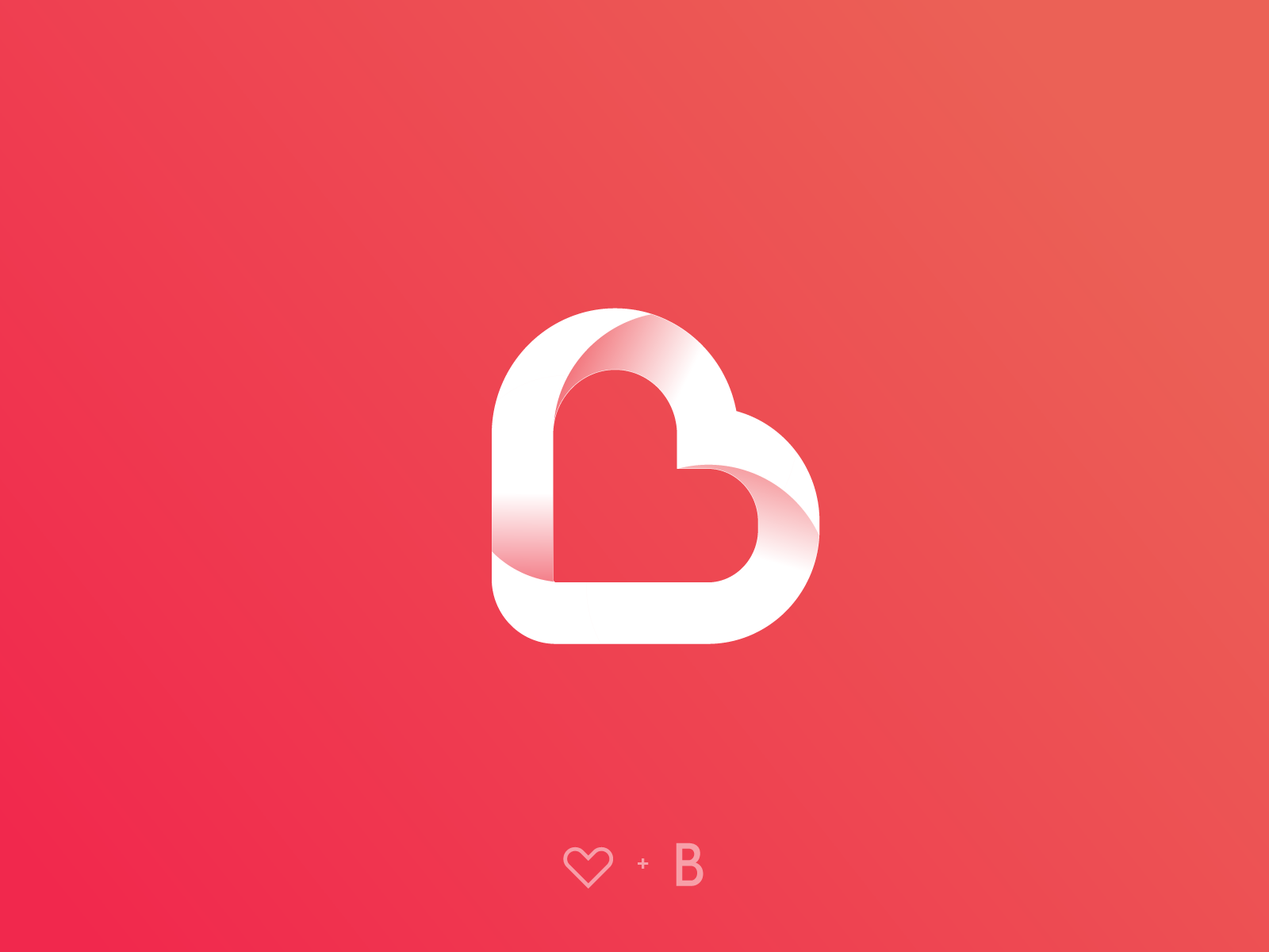 Letter B + Heart Logo Concept By Aryan Thakur - Logo Designer On Dribbble