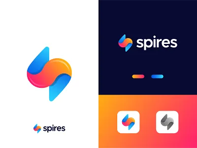 Spires S letter Modern Logo Design app brand identity branding branding design design gradient graphic design icon identity illustration letter mark logo logo design minimal modern modern logo s letter logo symbol typography vector