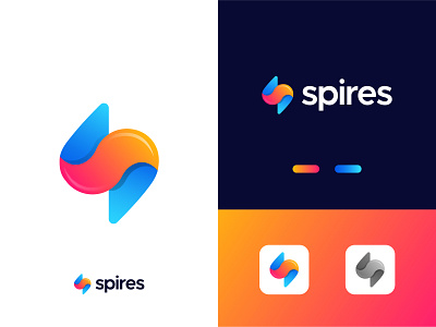 Spires S letter Modern Logo Design app brand identity branding branding design design gradient graphic design icon identity illustration letter mark logo logo design minimal modern modern logo s letter logo symbol typography vector