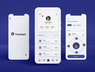 Transct Mockup fintech graphic design mockup ui uidesign