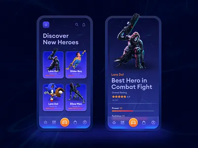 Nova Gaming 3d animation app app design cartoon cartoon app design game game app gaming app glassmorphism glassmorpisam glowing app glowing dashboard graphic design kids kids design neon dashboard neon game ui