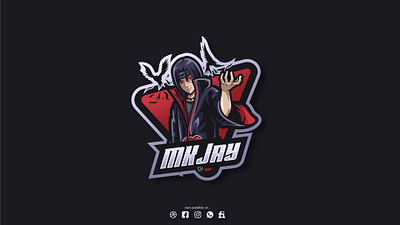 Uchiha Itachi Mascot Logo Design akatsuki design esports esportslogo itachi logo logo design mascot mascotlogo naruto sharingan uchiha itachi