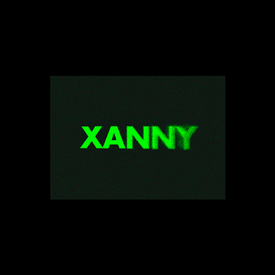Xanny billie eilish branding cover graphic design green logo noise type typography xanny