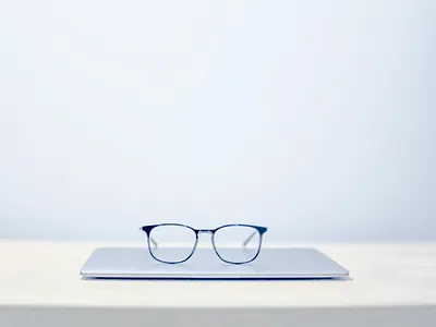 Glasses Sitting on Laptop White adobe photoshop ahmed ahmedsharifkhannoor design glasses glasses sitting on laptop white laptop photoshop