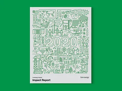 invenergy 2020 Impact Report annualreport branding graphic design illustration lineart vector