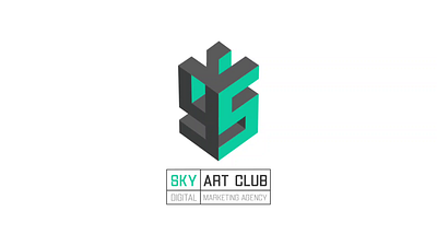 Sky Art Club - Logo Animation aftereffects animation branding logo logo animation logo reveal motion motion graphics vector