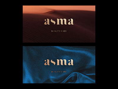 Asma algeria asma beauty beauty care blue branding care gold graphic design logo