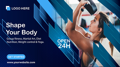 Gym Social Media Banner graphic design media banner