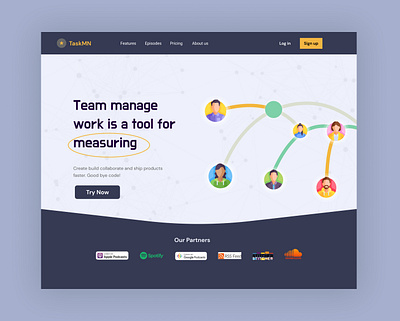 Task Management Tool Web Hero Design app banner brand design graphic design header hero ui ux web website