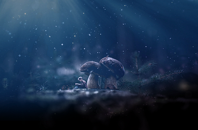 Compositing Wallpaper 3d compositing dark design designer editing editoring futuristic graphic design hamburg illustration image mushrooms photoshop ps wallpaper