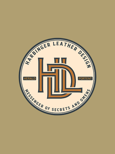 Harbinger Leather Design Rebrand adventure branding design illustration leather logo