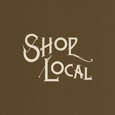 Shop Local adventure branding design freelance illustration lettering shop local vintage