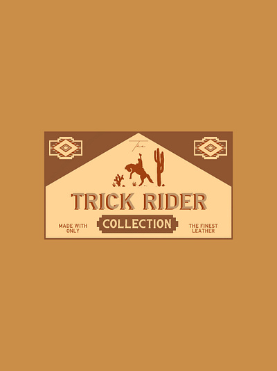 Trick Rider Collection Insert Card adventure branding cowboy desert design explorer illustration leather trick rider wallet western