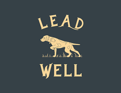 Lead Well adventure branding design hunting illustration lettering logo