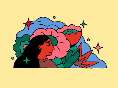 FLOWER BOY boy flower illustration
