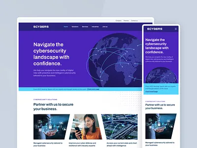 Scybers branding case study cybersecurity ui ux web design