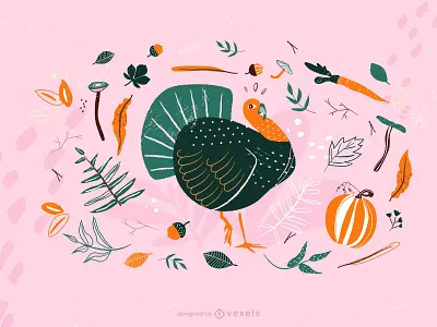 Thanksgiving animal autumn characters charactersholidays collection collection set design holiday holidays illustration illustrator seasonal sesonals set thanksgivingvector turkey turkeythanksgiving vector