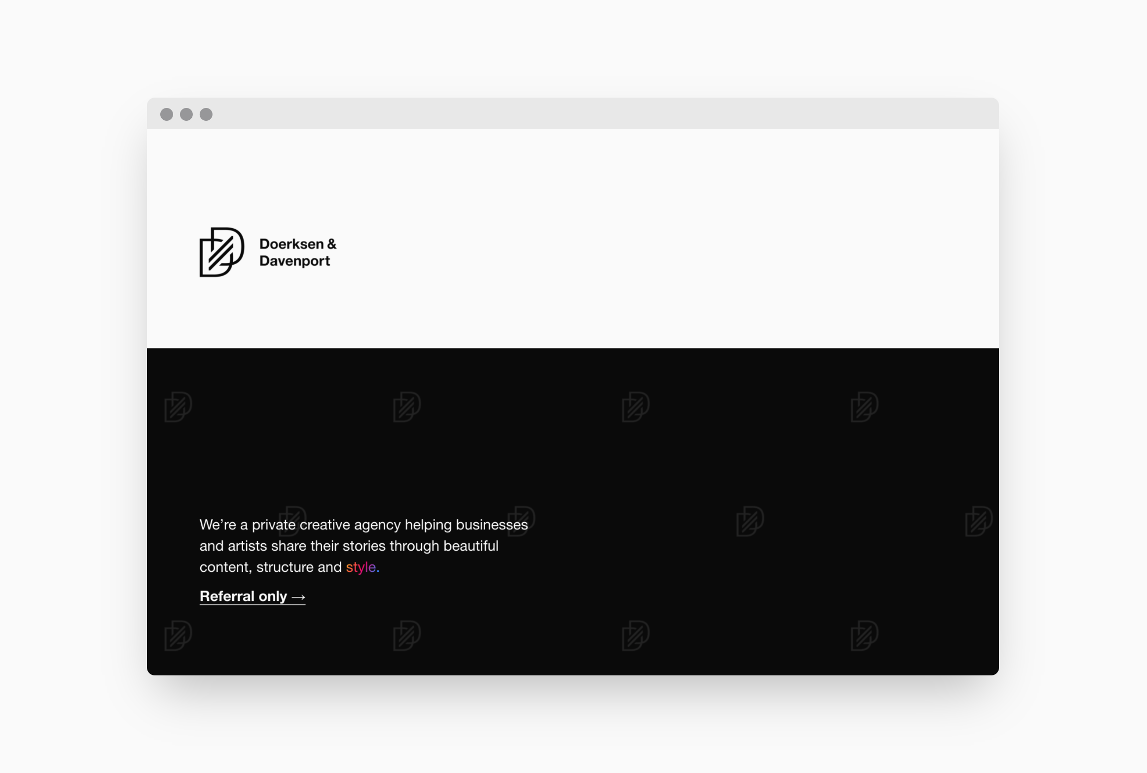 Example of Doerksen & Davenport / Website