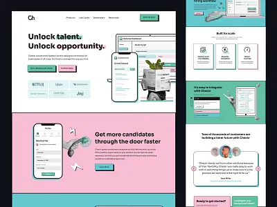 Job Screening Website Design brutalism colorful designops employee management header job job hunting job search landing page neobrutalism popular saas saas landing page ui design ux design web design web section web ui web ui design website