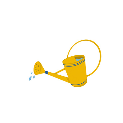 Watering can can color colors garden tool gardening illustration plant planting plants water water for plant water for plants watering watering can watering can for plants waters yellow yellow color