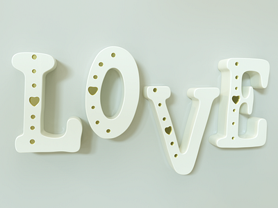 love 3D GOLD 3d branding design graphic design icon illustration logo ui vector