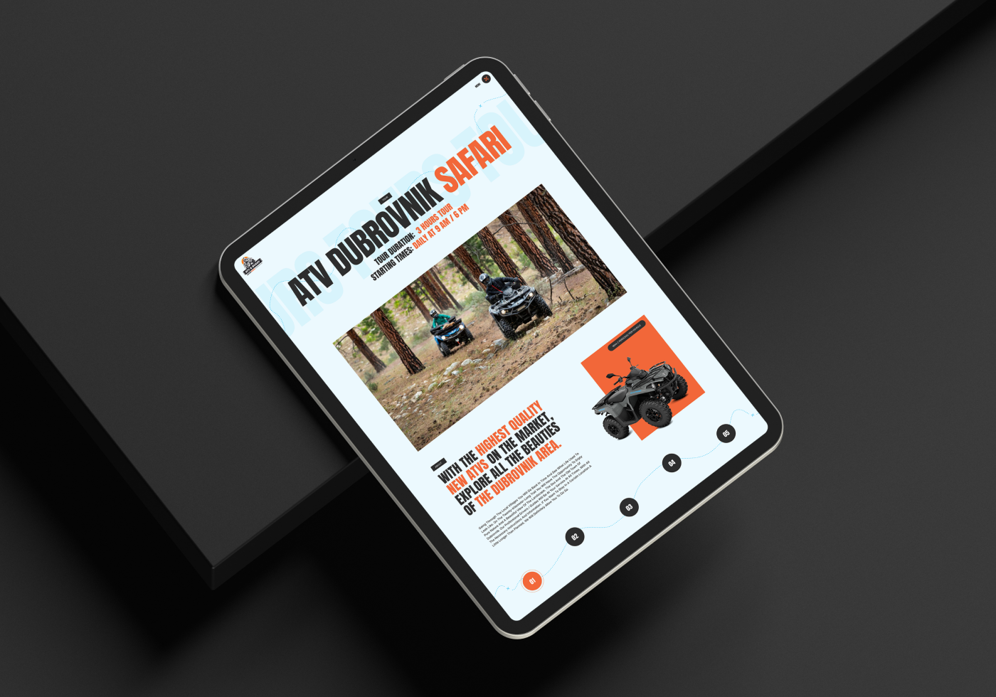 ATV & Buggy Adventours custom design development ui ux web website