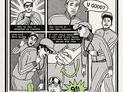 Choking? beastie boys choking choking sign choking victim comic book custom choking sign doh ill illustration