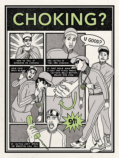 Choking? beastie boys choking choking sign choking victim comic book custom choking sign doh ill illustration