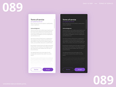 Daily UI 089 - Terms of service adobe daily ui daily ui 100 daily ui challenge dailyui design terms conditions terms of service ui