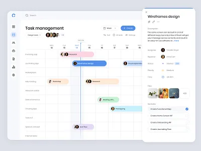 Task management dashboard admin collaboration dashboard design desktop gantt interface layout management navigation productivity sidebar table task tasks team ui ux
