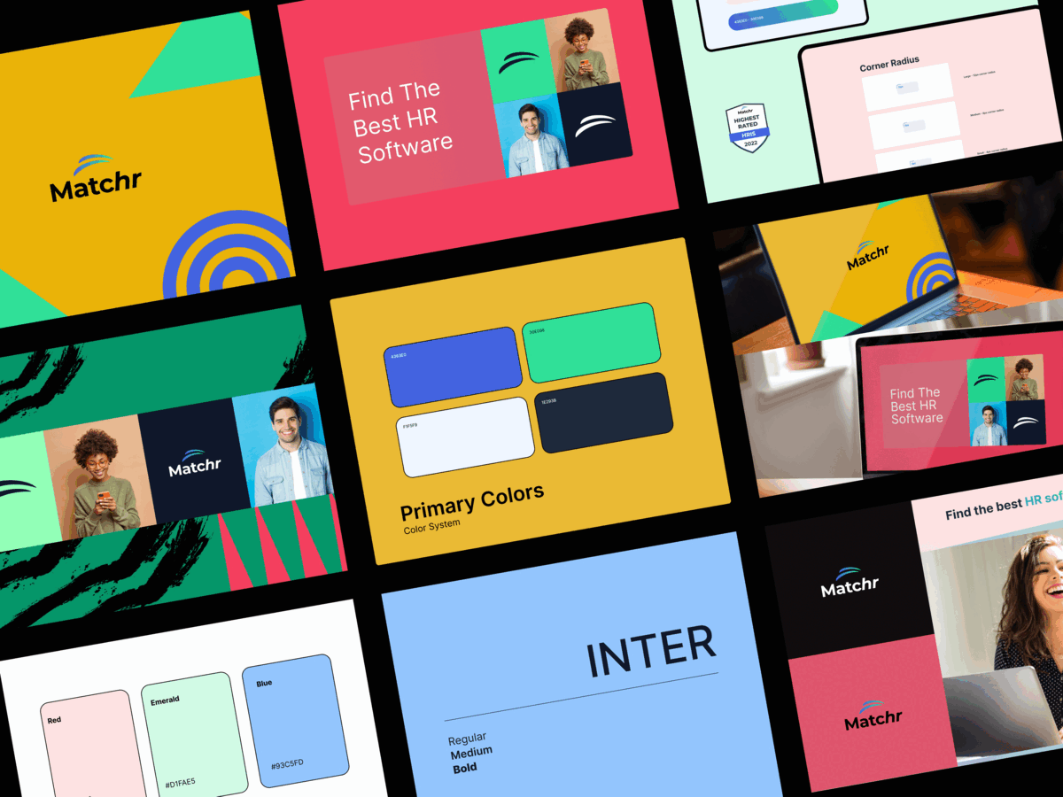 Matchr - Brand Identity accessibility branding colors design hero landing page product software typography ui ux website
