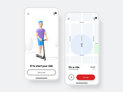 Ride Mobile App map mobile app ride scooter
