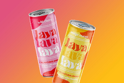 LAVA Energy Packaging Design beverage branding cans colorful design drink energy fruity graphic design illustrator logo packaging photoshop product seltzer tea typography