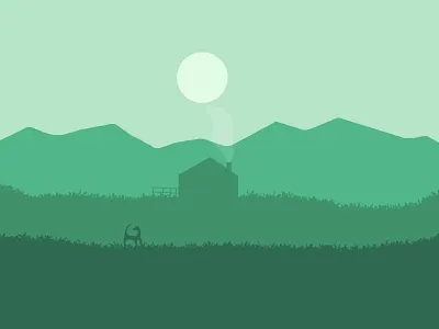 Lumberjack beautiful design illustration landscape procreate vector vector art